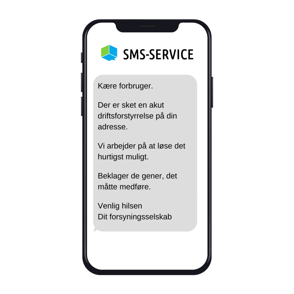 SMS-eksempel forsyningsselskab